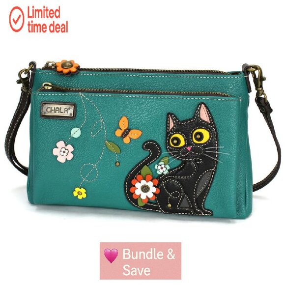Vegan Leather Crossbody Bag with RFID Protection Adjustable Straps